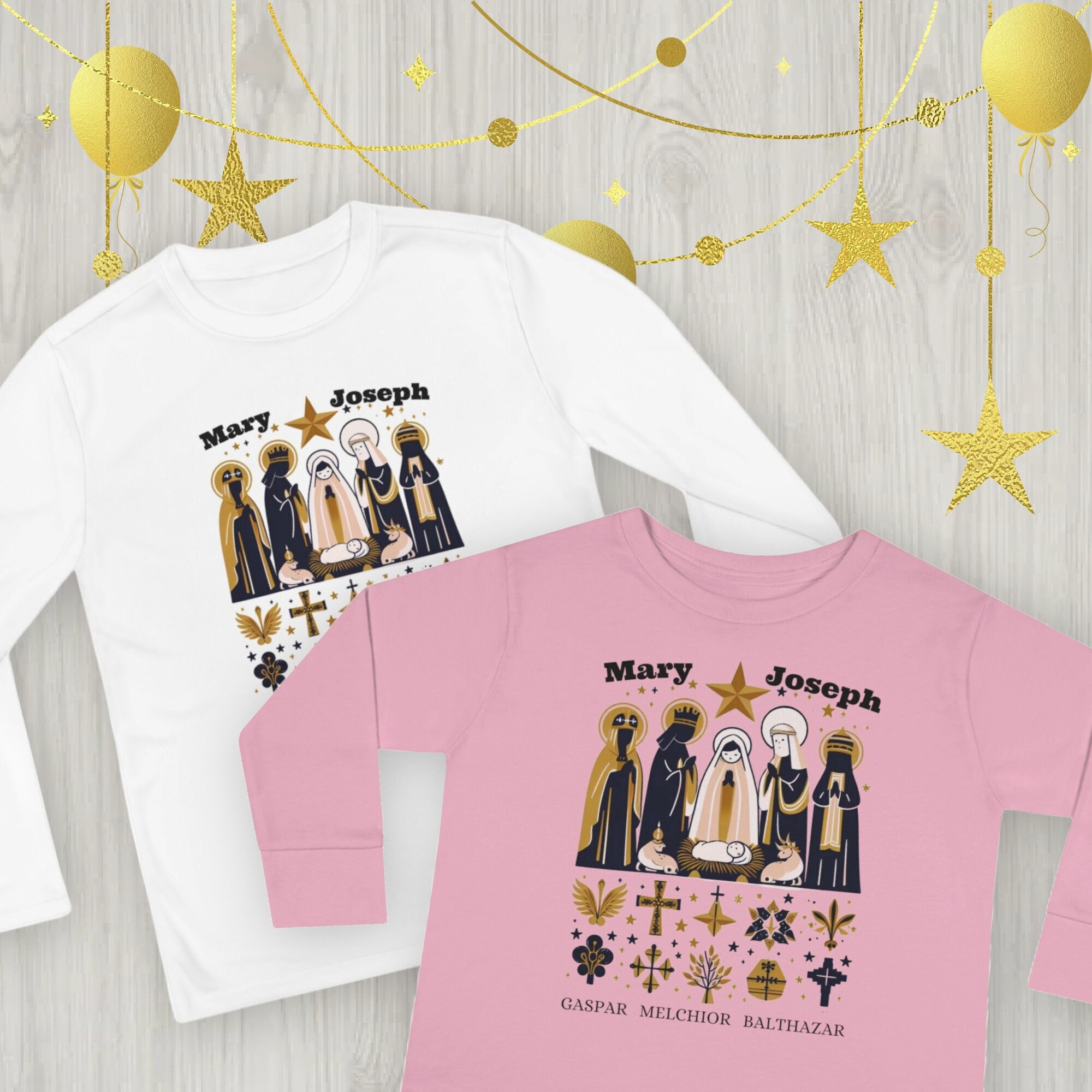 Catholic Three Kings Day shirt  | Epiphany Tee for Youth, kids and babies | Long sleeves top