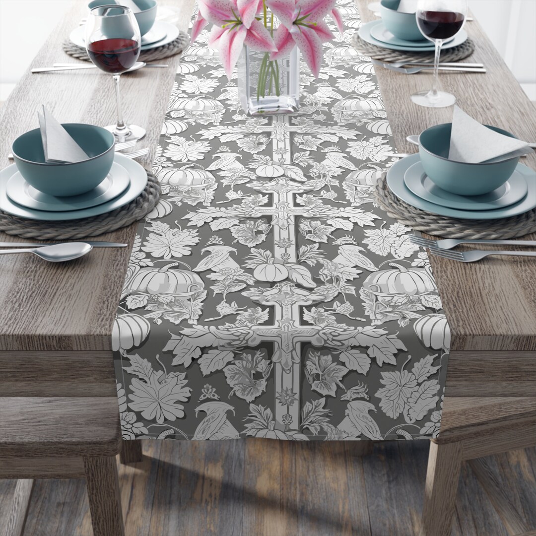 Catholic Thanksgiving Table Runner | Dining Table Runner | Fall Decor ...