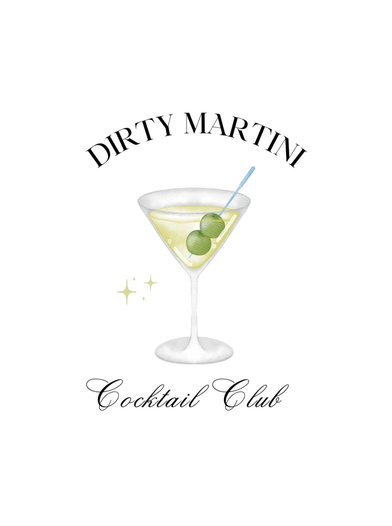 Dirty Martini Sign, Dirty Martini Cocktail Club, Cocktail Club Sign
