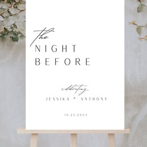 Wedding Rehearsal Dinner Sign Template, Wedding Night Before Sign Template, Personalized Wedding Template, Wedding Stationary Templates