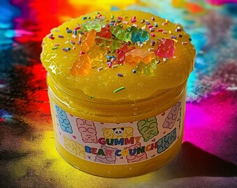 Gummy Bear Bingsu Crunch Slime, ASMR Slime, Slime Shop, Birthday Slime, Slime Kit, Clear Slime, Slime for Kids, Slimes, Slime Gift