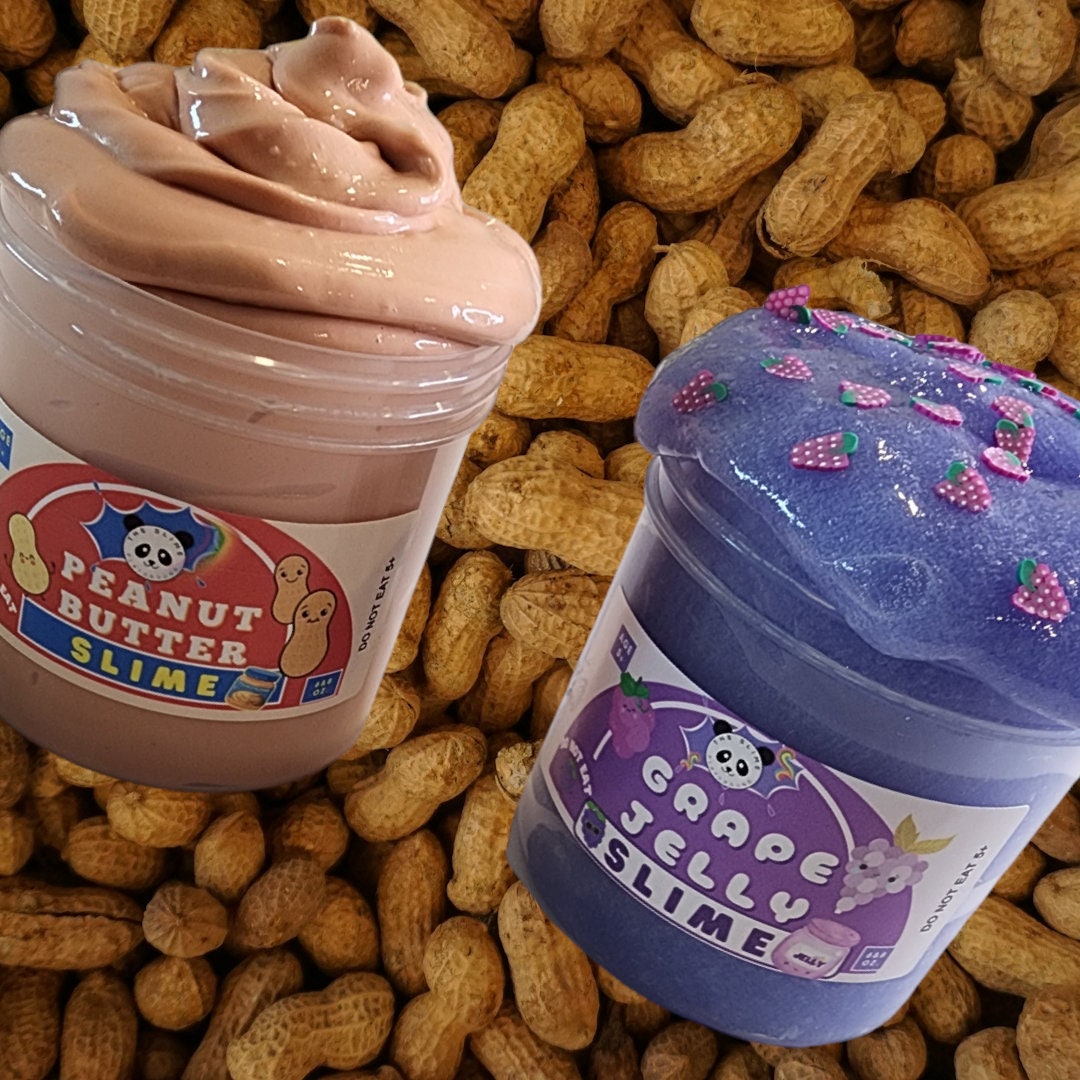 Peanut Butter and Jelly Sandwich Slime, ASMR Slime, Slime Shop, Food