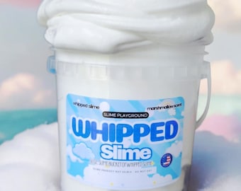 16 oz Marshmallow Scented Whipped Slime: Sensory Play Bucket Free Shipping