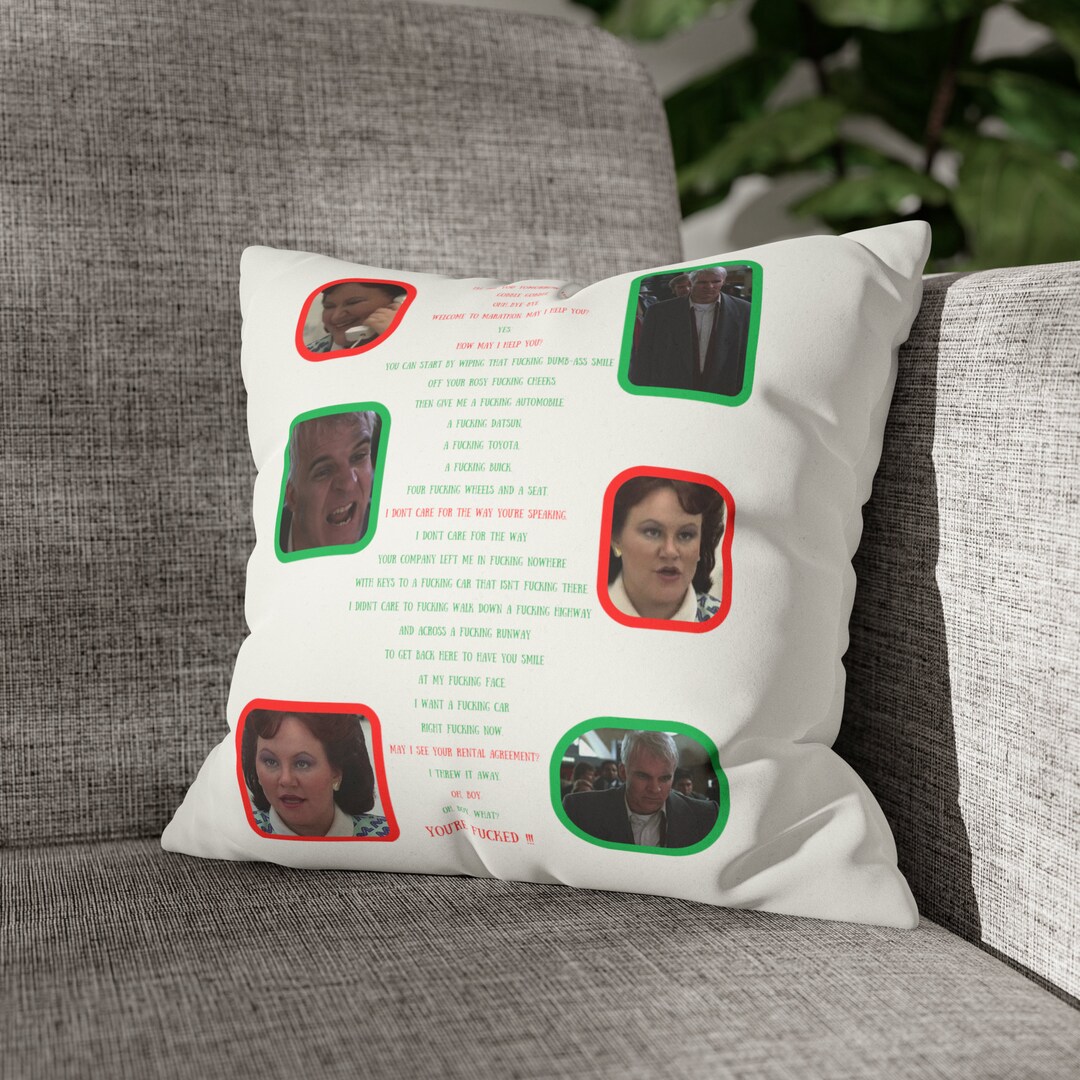 Planes Trains and Automobiles R Rated Scene Faux Suede Square Pillow