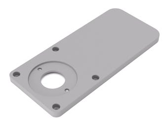 Piastra adattatrice XL per manicotti di copia, compatibile con Bosch GKF 550 | Piastra scorrevole maggiorata, compatibile con fresatrici per bordi Bosch