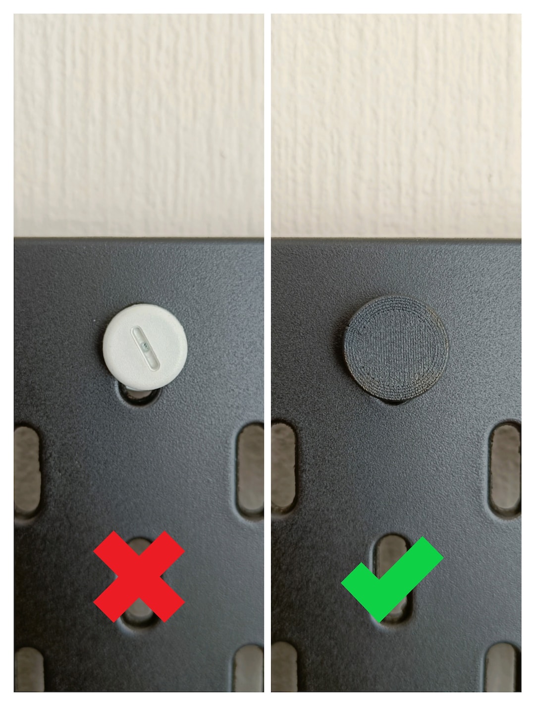 IKEA SKADIS Mounting Screw Cover Accessories for Ikea Skadis Perforated