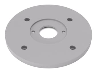 Piastra adattatrice XL per manicotti di copia, compatibile con Bosch AdvancedTrimRouter 18V-8 | Piastra scorrevole maggiorata, compatibile con fresatrici per bordi Bosch
