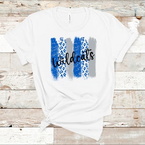 Wildcats Color Strips Shirt, Wildcats T-Shirts, School Pride Shirt, Wildcats Painted Shirt