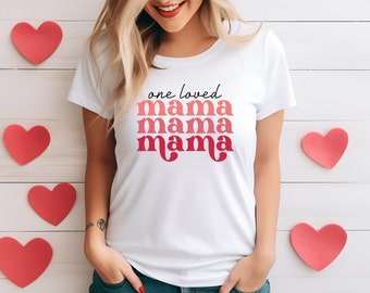 Una camiseta de mamá amada, camisa de mamá, camiseta de mamá amada, camisa de amor, camisa de mamá, camiseta de mamá