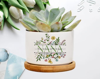 Nana Gardening Gifts - Gardening Gifts for Grandma - Garden Pots for Grandma - Mimi Decorative Garden Pots - Mother's Day Gifts for Grandma