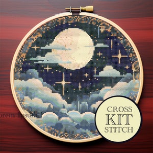 Perfect Gift Night Sky Counted Cross Stitch Kit - 8 Inch Kit