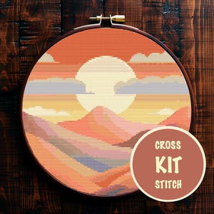Perfect Gift Sunny Desert Counted Cross Stitch Kit - 8 Inch Kit