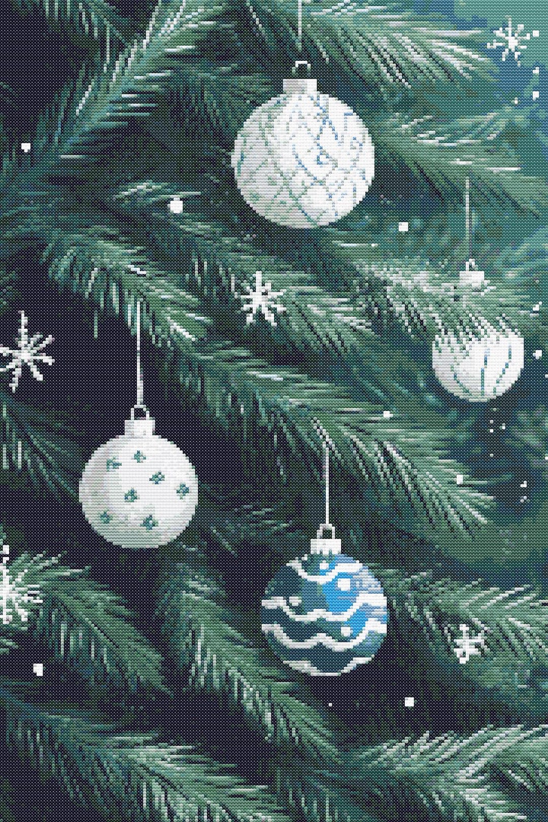 Christmas Baubles Cross Stitch Pattern, New Year Decor (PDF Pattern) - Etsy