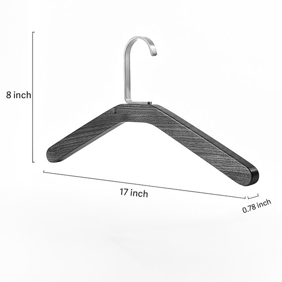 Walnut Wood Hanger,smooth Finish Coat Hanger for Closet With Brass