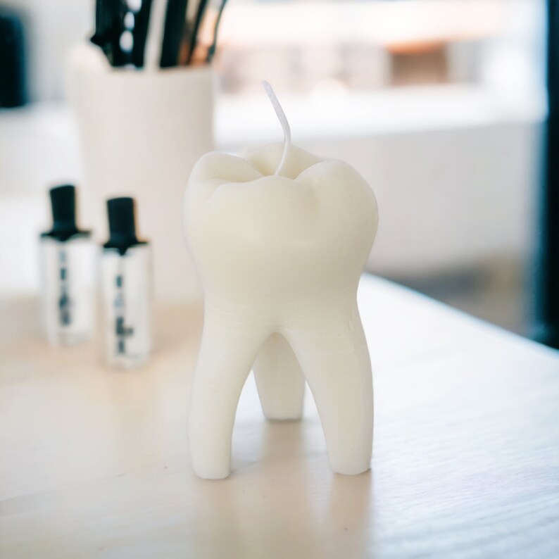 Tooth Candle Dentist Gift Gothic Candle Dental Student Etsy