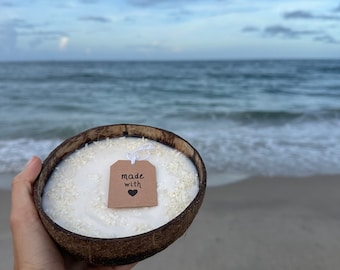 Soy wax Coconut Bowl Candle | All Natural Candle
