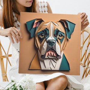 Boxer Lover Gift for Dog Enthusiast Wall Art for Dog Owner Birthday Gift for Boxer Owner Vet Clinic Decor for Animal Shelter
