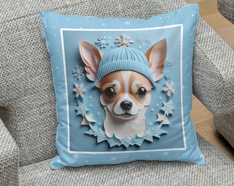Vinter Chihuahua Kudde, Säsongsbetonad Heminredning för Hundälskare, Chihuahuaälskares Trösklapp, Chihuahua Heminredning, Chihuahua Mamma eller Pappa Gåva