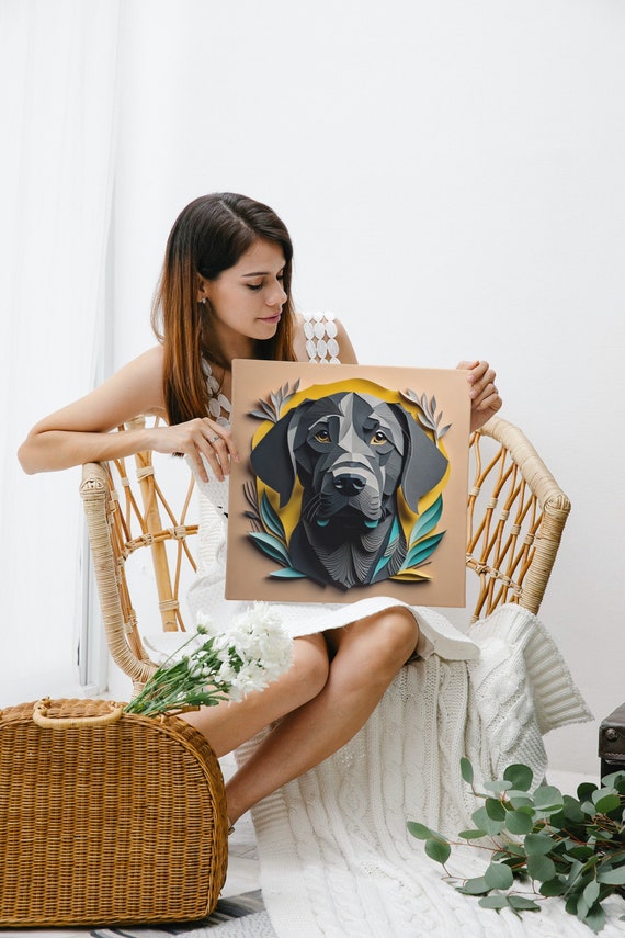 Black Lab Lover Gift Dog Enthusiast Wall Art Dog Owner Birthday Gift for Black Lab Owner