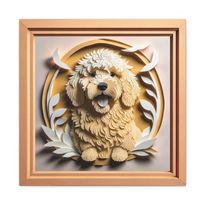 Ritratto di scarabocchio dorato, imitazione di carta tagliata per amanti dei cani, regalo per proprietari di cani, decorazione per clinica veterinaria e rifugio per animali