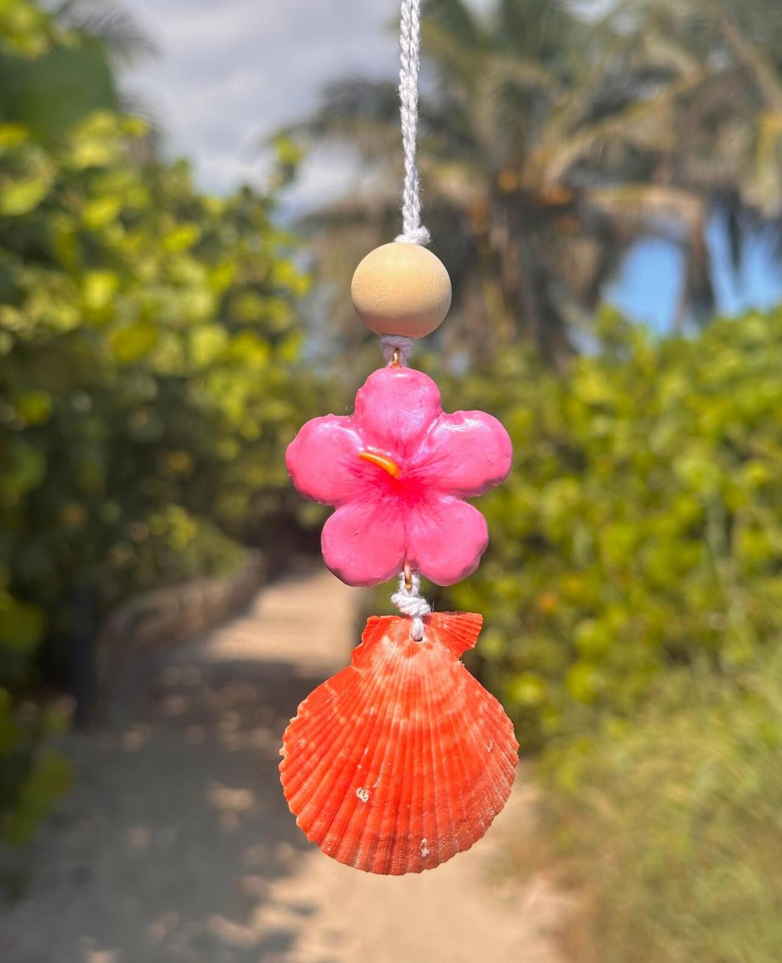 Pink Hibiscus Car Diffuser