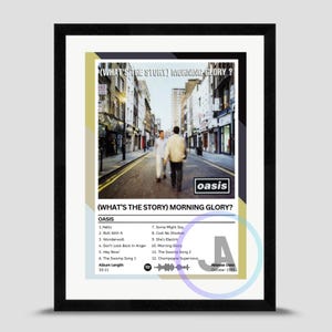Oasis - Morning Glory | Impressão de capa de álbum de artista | Designs personalizados | Arte de parede de pôster