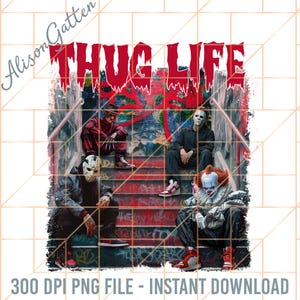 Thug Life Horror Movie Png, Scary Night Png, Scary Halloween Png, Horror Friends Png, Halloween Vibes Png, Thug Life Halloween Png