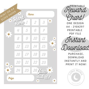 Cute Daisy Reward Chart