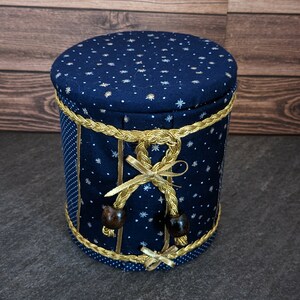 Astro Blue Storage Can - Multipurpose Fabric Decorated Cans