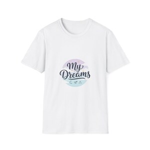 My Dreams script mooncloud graphic T-Shirt | pastel celestial design