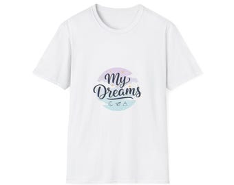 My Dreams script mooncloud graphic T-Shirt | pastel celestial design