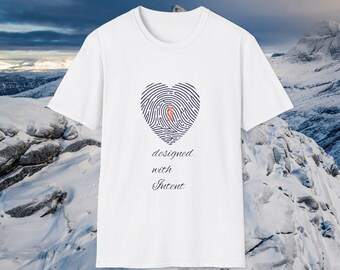 Heart Fingerprint T-Shirt | Minimalist Love Graphic Tee