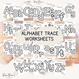 Alphabet Trace, Worksheets, Homeschool, Classroom, Learning, ABCs, Tracing Sheets