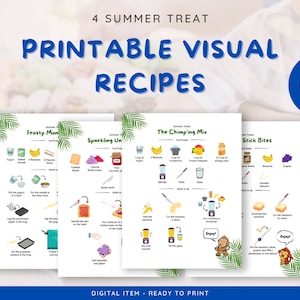 Printable Summer Treats Recipes - Set of 4 Fun and Kid-friendly Recipes