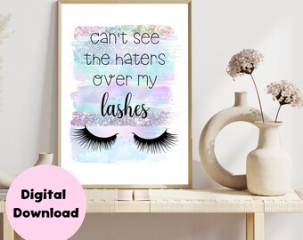 Eye Lash Printable Wall Art, Digital Wall Art, Boss Babe Wall Decor, Boss Babe Digital Print, Boss Babe Office, Girl Boss Printable decor