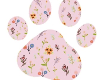 Pawsitively Adorable pink Digital Dog Paw Sticker - Instant Download for Pet Lovers & DIY Crafts!