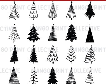 Christmas Tree Svg Bundle, Cut Files for Cricut and Silhouette Cutting/Craft Machines, Sublimation Transfer Designs, Instant Download
