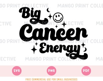 Zodiac SVG,, PNG, PDF Files, Cancer Astrology Sign Cut File for Cricut, Birth Month Svg Design for T-shirts, Tote Bags and Cups