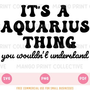 Zodiaque SVG, PNG, fichiers PDF, signe astrologie Verseau couper fichier pour Cricut, conception Svg mois de naissance pour T-shirts et sacs