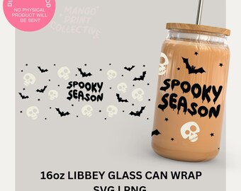 Halloween Glass Wrap Svg, Skeleton and Bats Svg Cut Files for Cricut and Silhouette Cutting / Craft Machines, Sublimation Designs, Download
