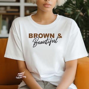 PNG SVG marrom e bonito, arquivos de corte do mês da história negra para máquinas de corte / artesanato Cricut e Silhouette, transferência por sublimação,
