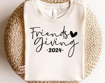 Friendsgiving 2024 SVG, PNG PDF Happy Friendsgiving Cut File for Cricut, Thanksgiving Svg Design perfect Friendsgiving party t-shirts