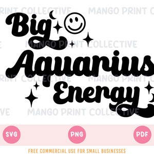 Zodiaque SVG, PNG, fichiers PDF, signe astrologie Verseau coupe fichier pour Cricut, conception Svg du mois de naissance pour T-shirts et sacs fourre-tout