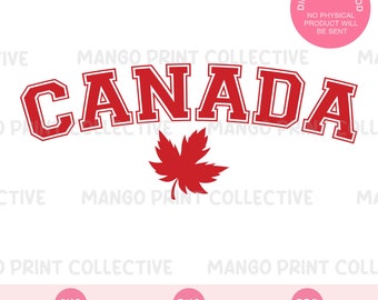 Kanadische SVG PNG, Canada Day Cut Files für Cricut und Silhouette Schneidemaschinen, Sublimationsdesign, Aufbügeln auf Transferfolie, Download