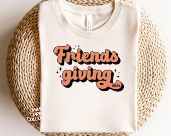 Friendsgiving 2024 SVG, PNG PDF Happy Freindsgiving Cut File for Cricut, Thanksgiving Svg Design perfect Friendsgiving party t-shirts