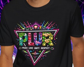 PLUR Rave Shirt - Peace Love Unity Respect EDM Festival T-Shirt | Raver Outfit | Electric Dance Music Tee | Kandi Kid  | Festival Clothing