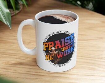 Praise United Network Christian Music Playlist Mug | Ceramic Coffee Cup Faith Songs Modern Worship Jesus