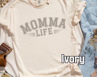 Comfort Colors Momma Graphic Tee, Mom Life Tshirt, Gift for mom, Trendy Graphic Shirt, Mother Tee, Future Mother, Gift for Her, Retro Shirt