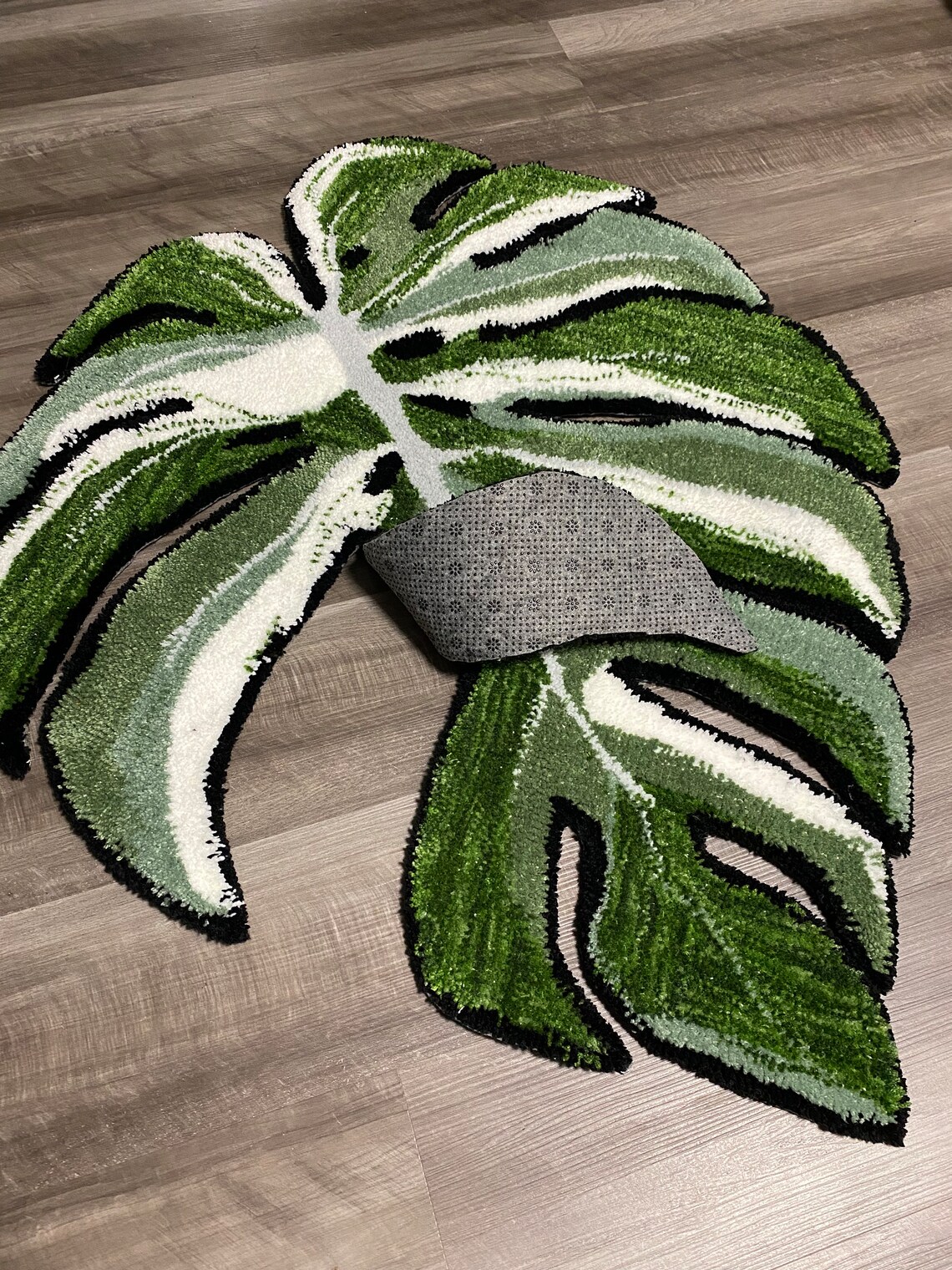 Monstera Leaf Rug Etsy