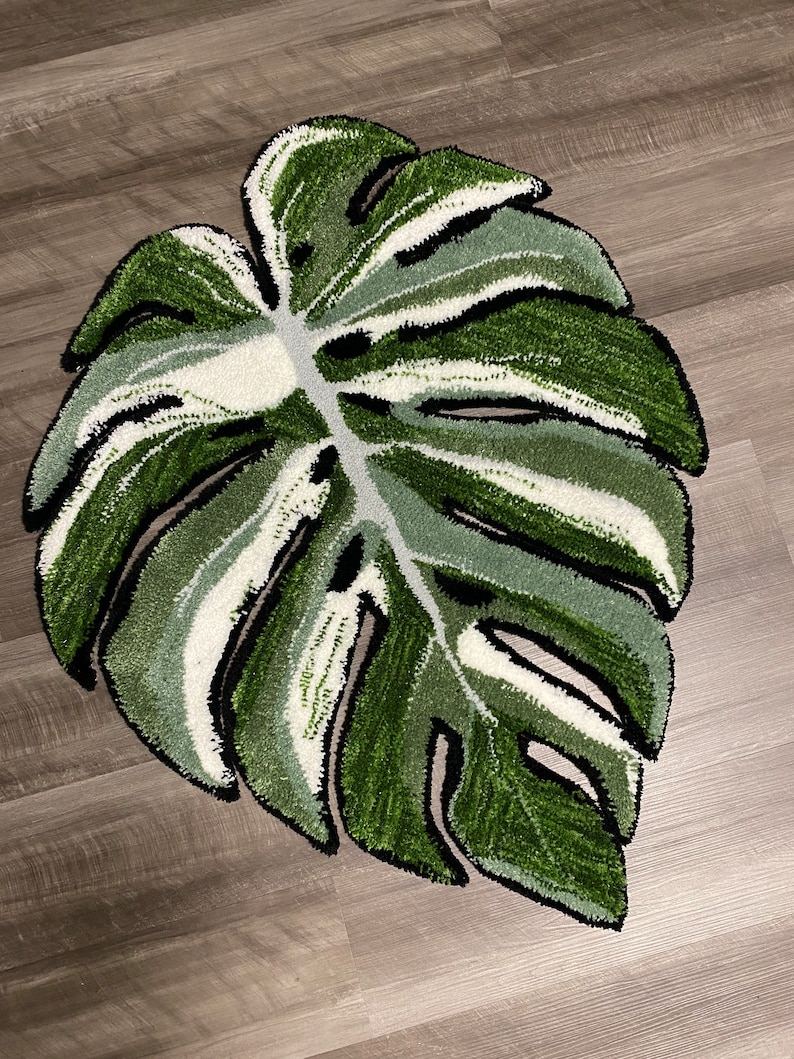 Monstera Leaf Rug Etsy
